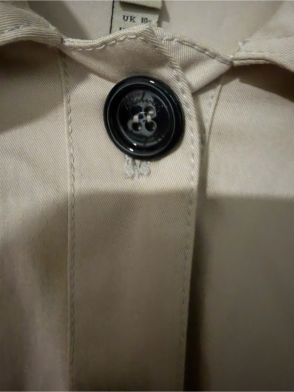 Burberry London Trench Dress Women's Beige with Black Buttons Size8 - Picture 4 of 9